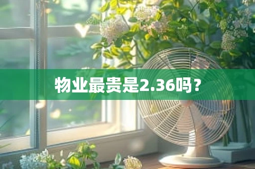 物业最贵是2.36吗？